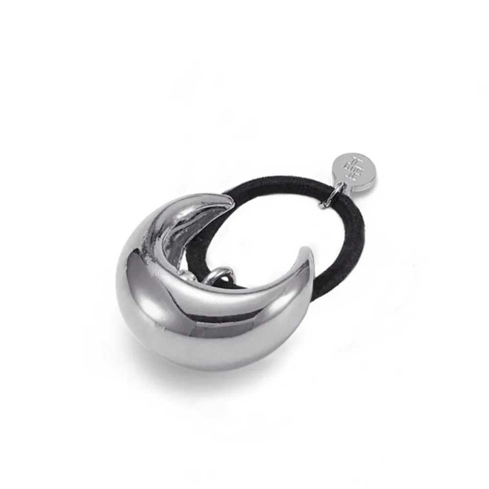 Lelet NY Glossy dome pony cuff in silver